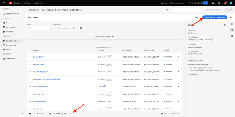 Opstelling van de Lancering