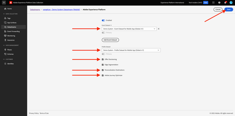 noem DataStream en bewaar