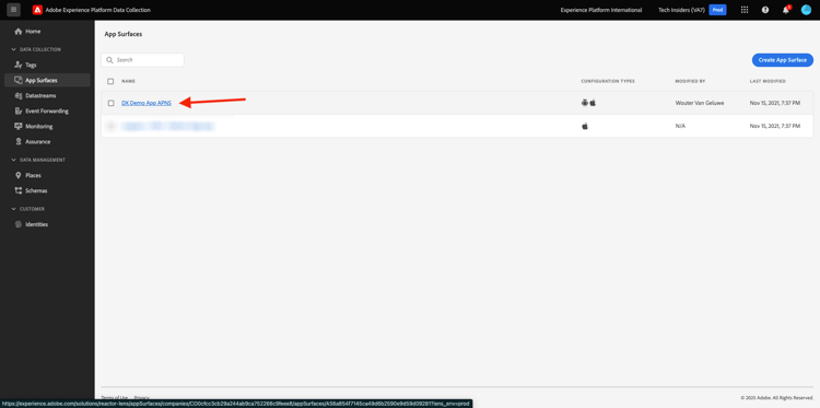 de Inzameling van Gegevens van Adobe Experience Platform