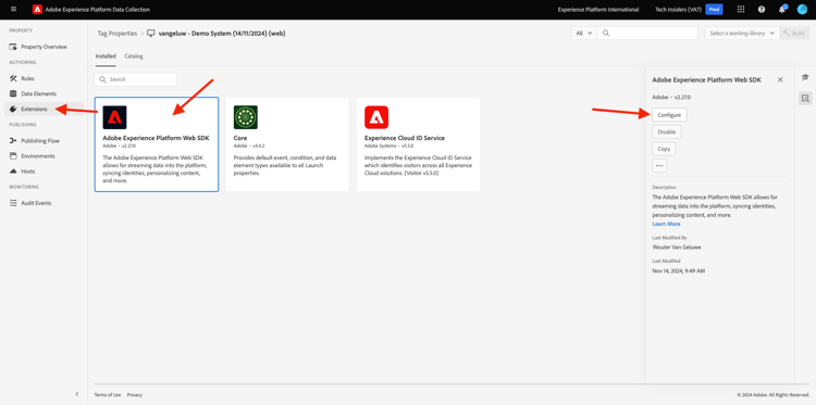 pagina van het Overzicht van het Bezit
