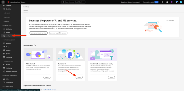 navigatie van de Dienst