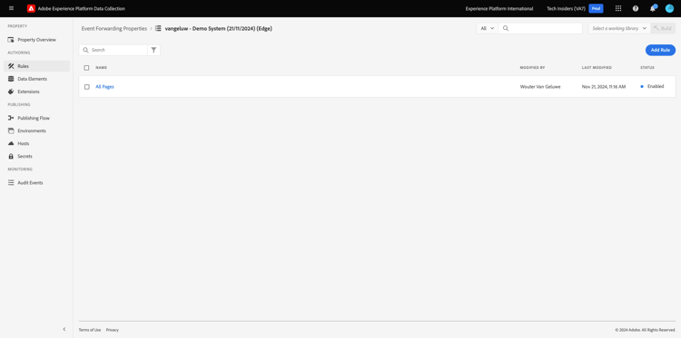 de Inzameling SSF van Gegevens van Adobe Experience Platform