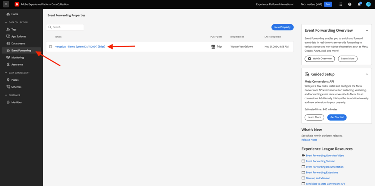 de Inzameling SSF van Gegevens van Adobe Experience Platform