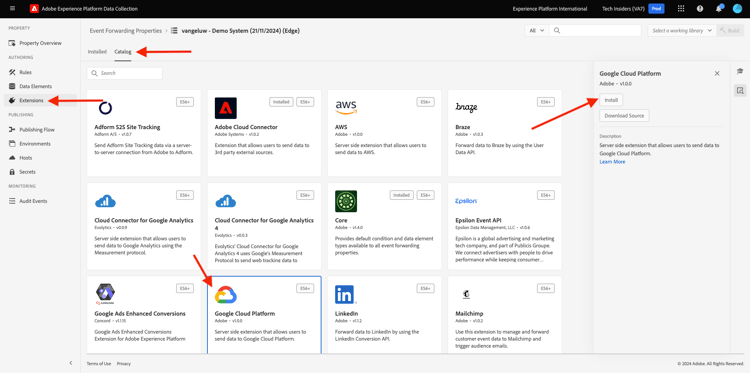 de Inzameling SSF van Gegevens van Adobe Experience Platform