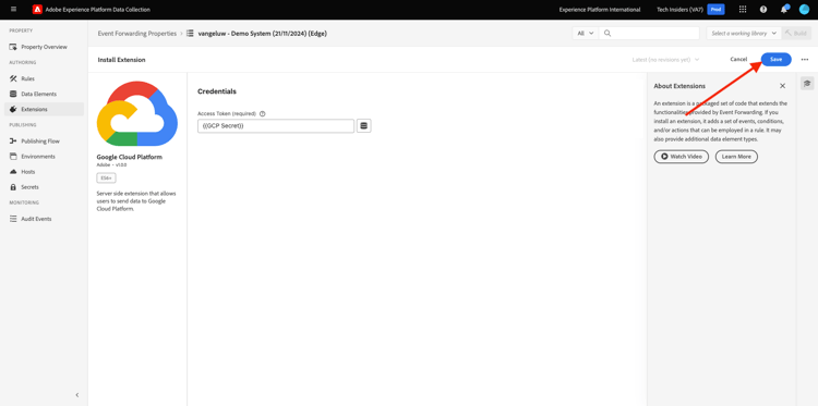 de Inzameling SSF van Gegevens van Adobe Experience Platform