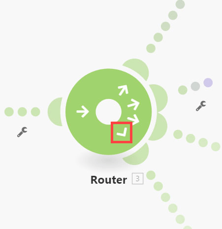 het teken van de Pijl in router