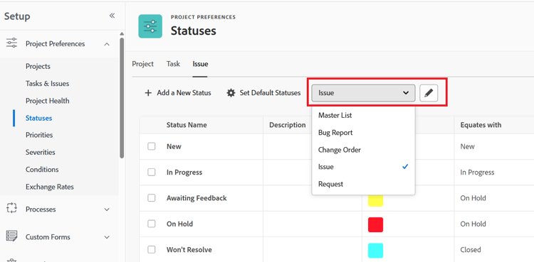 geef verzoektype naam