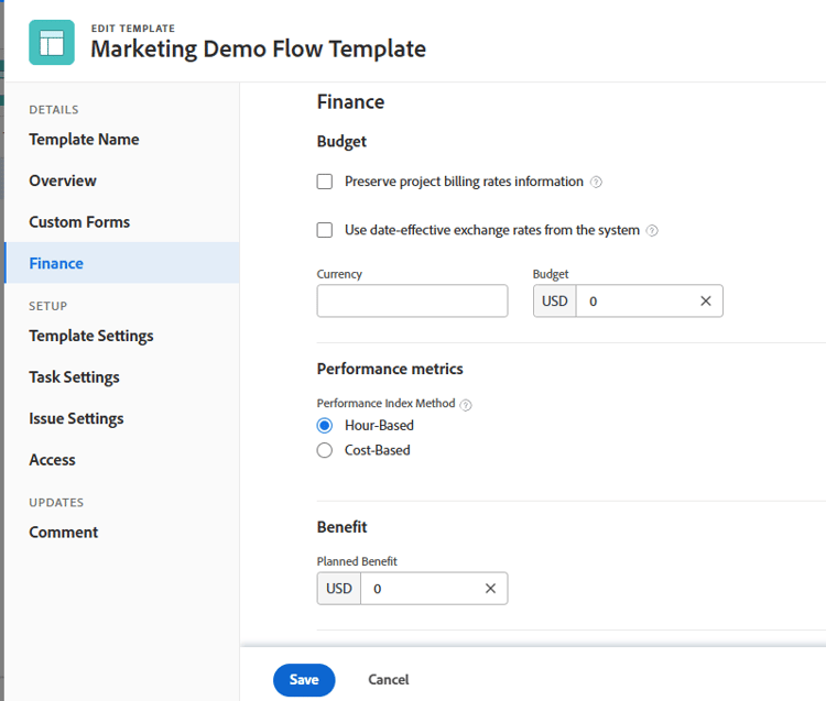 geef de sectie van de Financiën van de malplaatjedoos uit