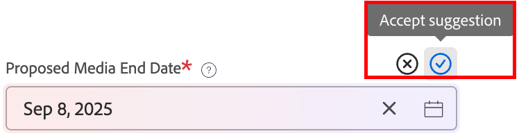 Accepteer of verwerp suggestie