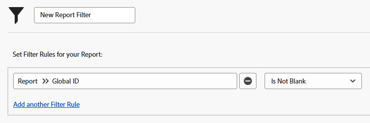 Globale filter van identiteitskaart voor systeemrapporten