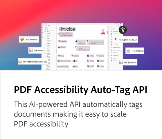 API de marca automática de acessibilidade do PDF