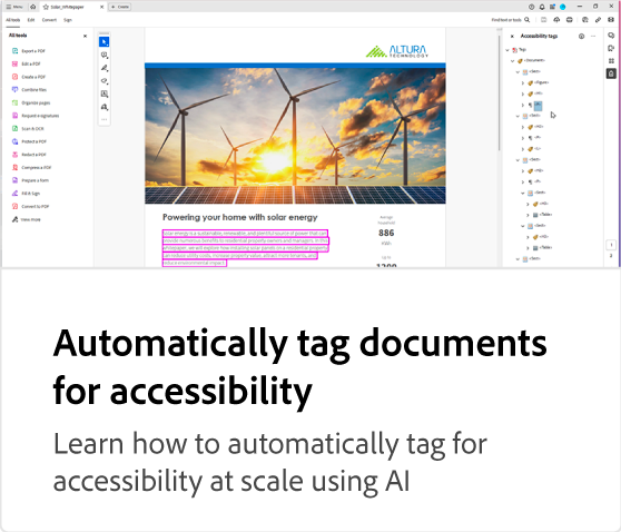 Marcar documentos automaticamente para fins de acessibilidade