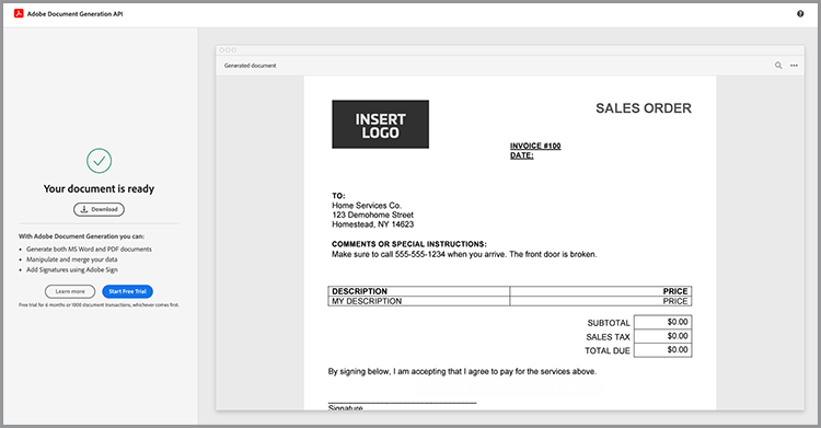Captura de tela do documento na janela do navegador