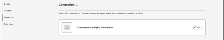 Editar Conexão de Insights de Conversa