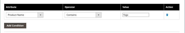 Adicionar Condição à Regra de Categoria