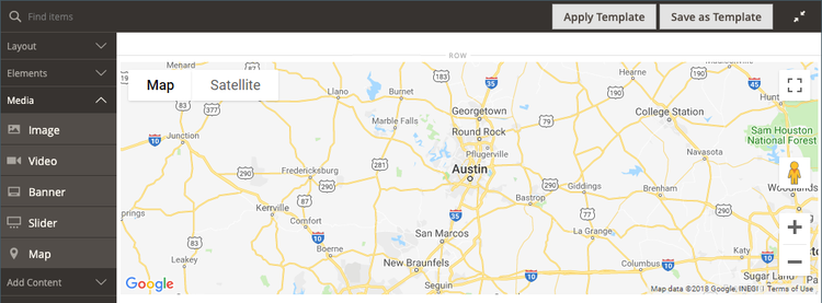 Mapa do Google configurado para sua loja