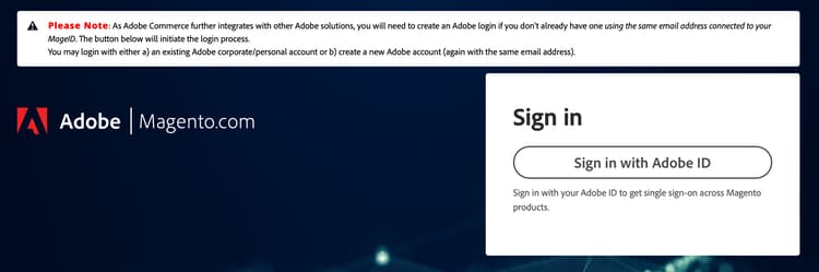 Entrar com a tela de logon do Adobe