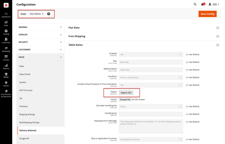 Exportar CSV