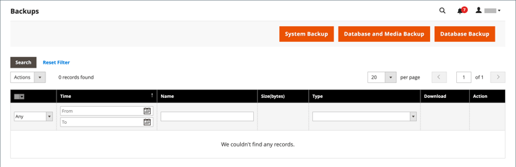 Ferramentas do sistema - backups