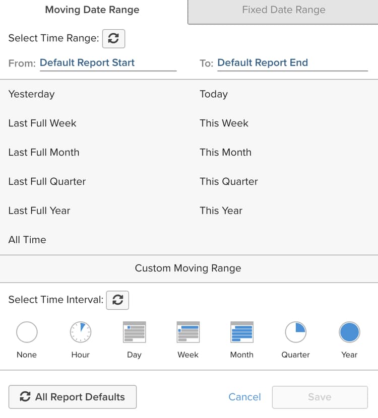 movendo intervalos de datas