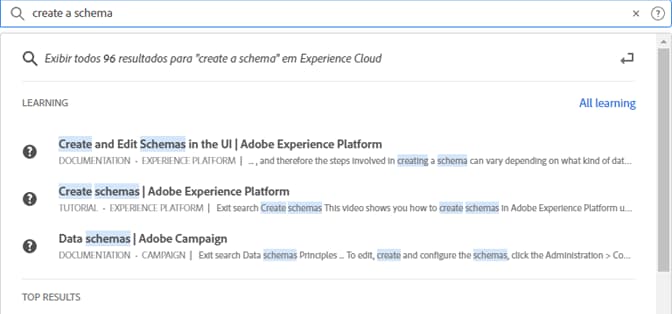 Unified Search na Ajuda da CX Enterprise