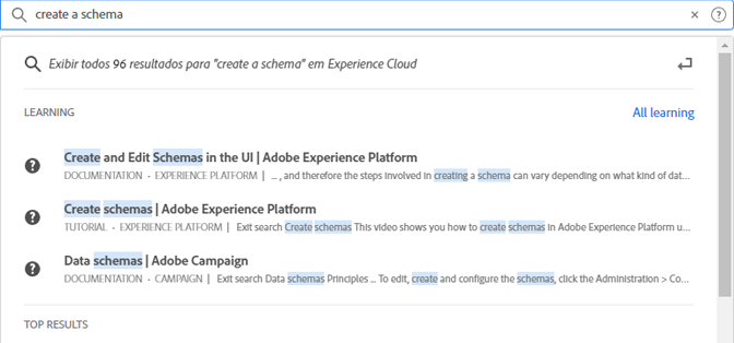 Ajuda para a Pesquisa unificada da Experience Cloud