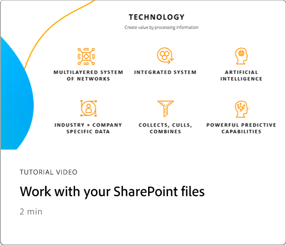 Trabalhe com seus arquivos do SharePoint