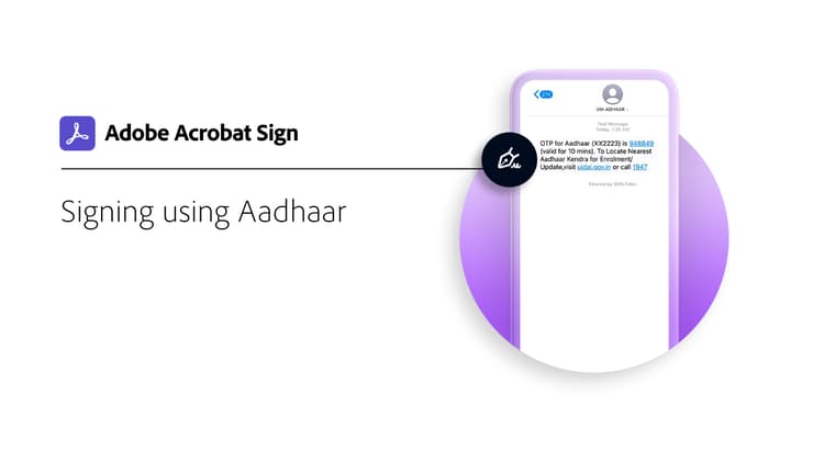 Assinar usando Aadhaar