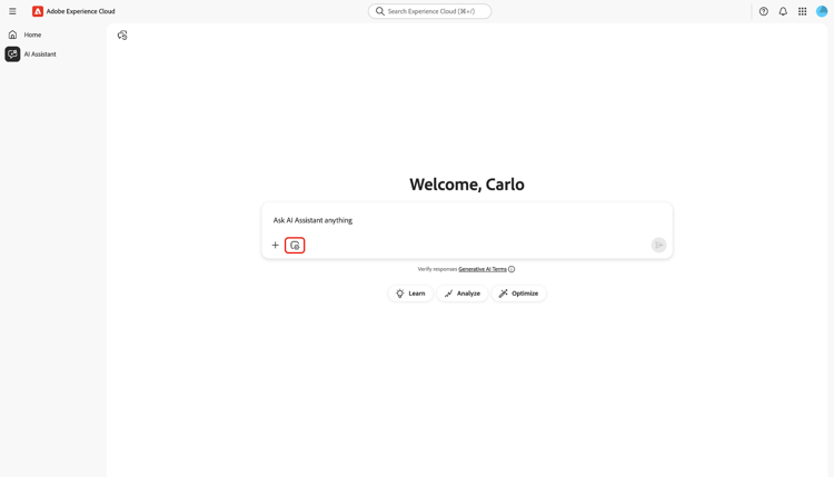 O ícone de configuração de contexto selecionado.