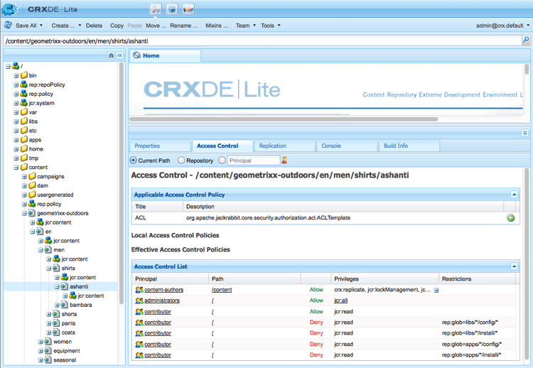 crx_access control_tab