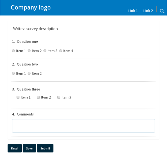 Um formulário usando um layout responsivo, como visto em uma tela pequena