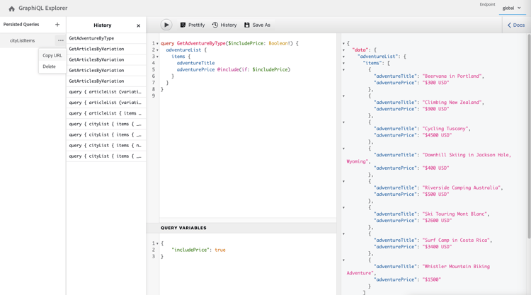 GraphiQL - Copiar URL