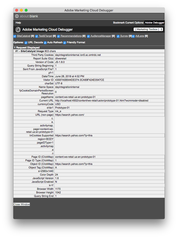 Adobe Marketing Cloud Debugger