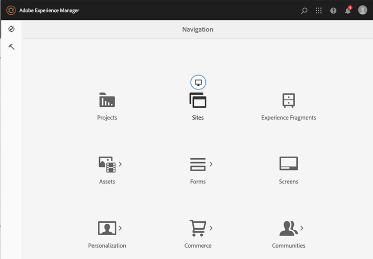 opção de popover da interface clássica