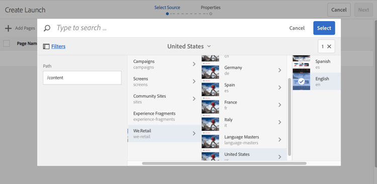 Selecionar fonte e adicionar páginas