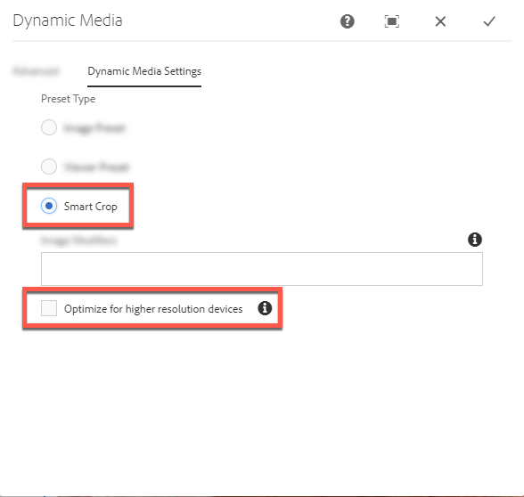 configuração de taxa de pixels do dispositivo para corte inteligente