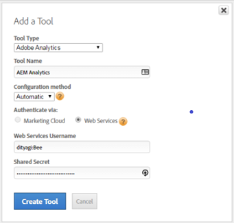 Adicionar ferramenta do Adobe Analytics