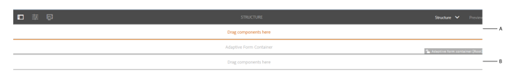 Contêiner de layout na camada da estrutura