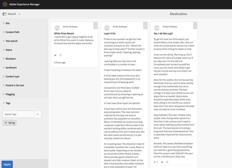 Filtros personalizados