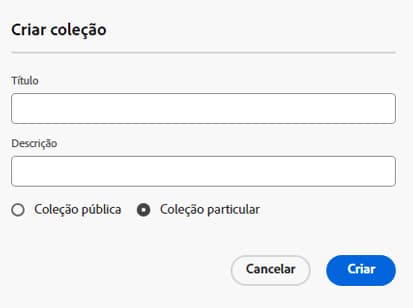 Criar coleção