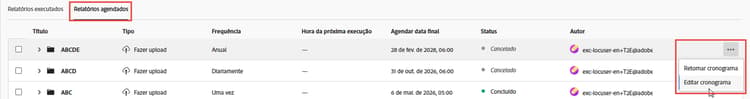 Retomar agendamento