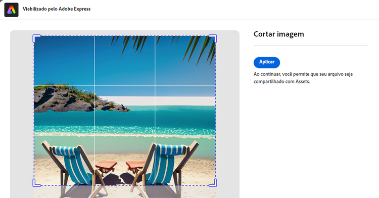 Salvar imagem com o Adobe Express