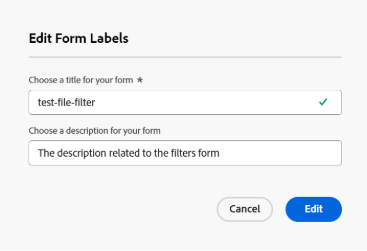 editar rótulos de formulário