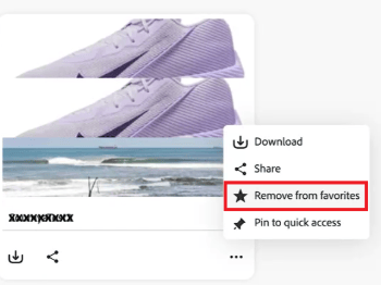 Remover coleção como favorita