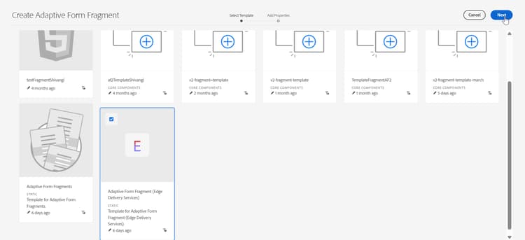 Selecionar modelo do Edge Delivery Services