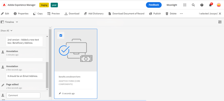 Ver anotações adicionadas