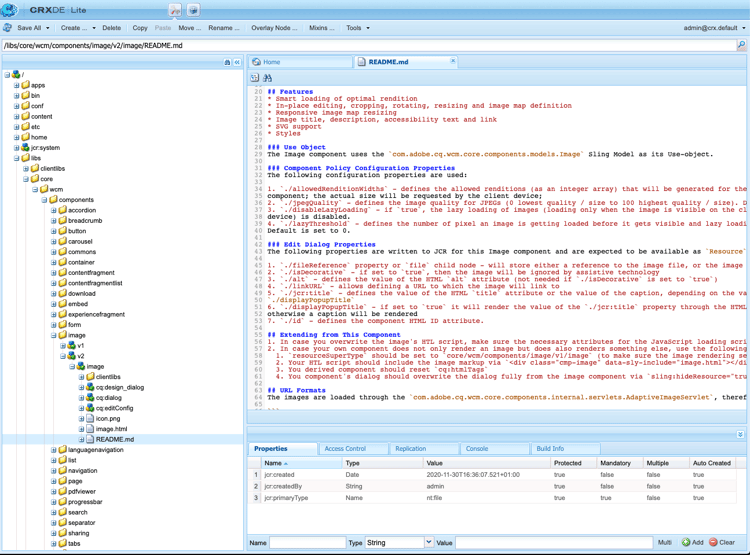 README.md na estrutura do componente