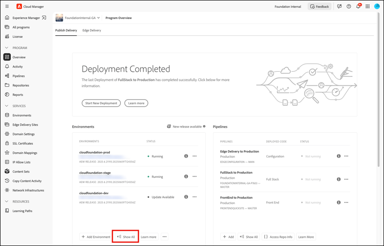 Mostrar todas as opções