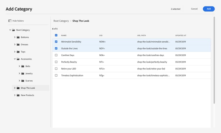 Novo Seletor de Categoria