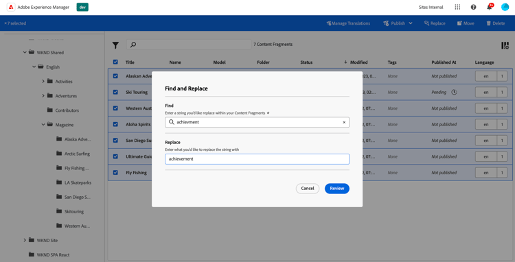 Localizar e Substituir